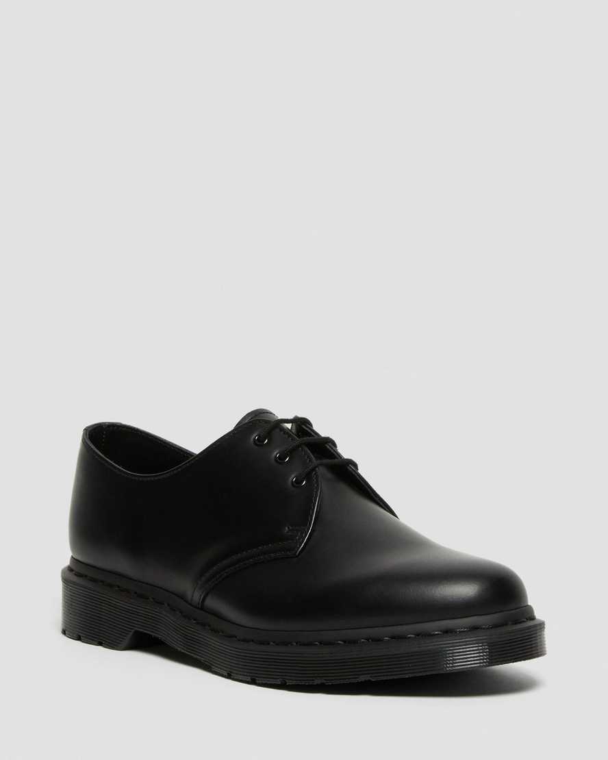 Dr. Martens 1461 Mono Smooth Nahka Miesten Juhlakengät - Mustat Kengät [861-NWXJSD]